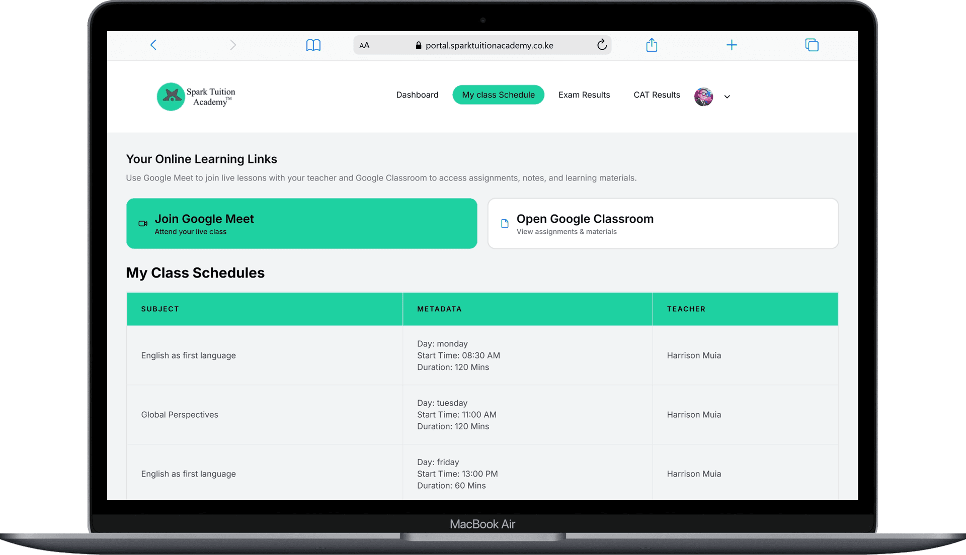 spark virtual school